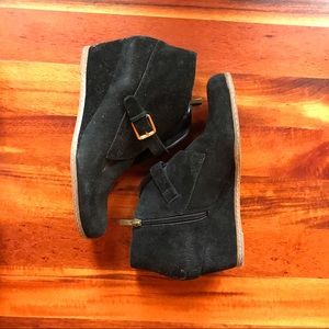Franco Sarto black wedge booties size 11💕